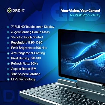 GPD MicroPC 2 Windows 11 PRO Portable Mini Laptop with 7